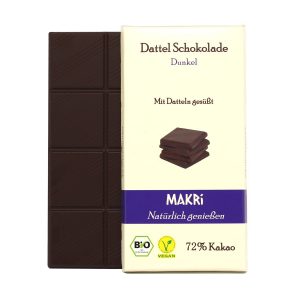 Packung Bio Dattel Schokolade Dunkel 72%