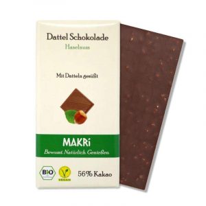 Packung Bio Dattel Schokolade Haselnuss 56%